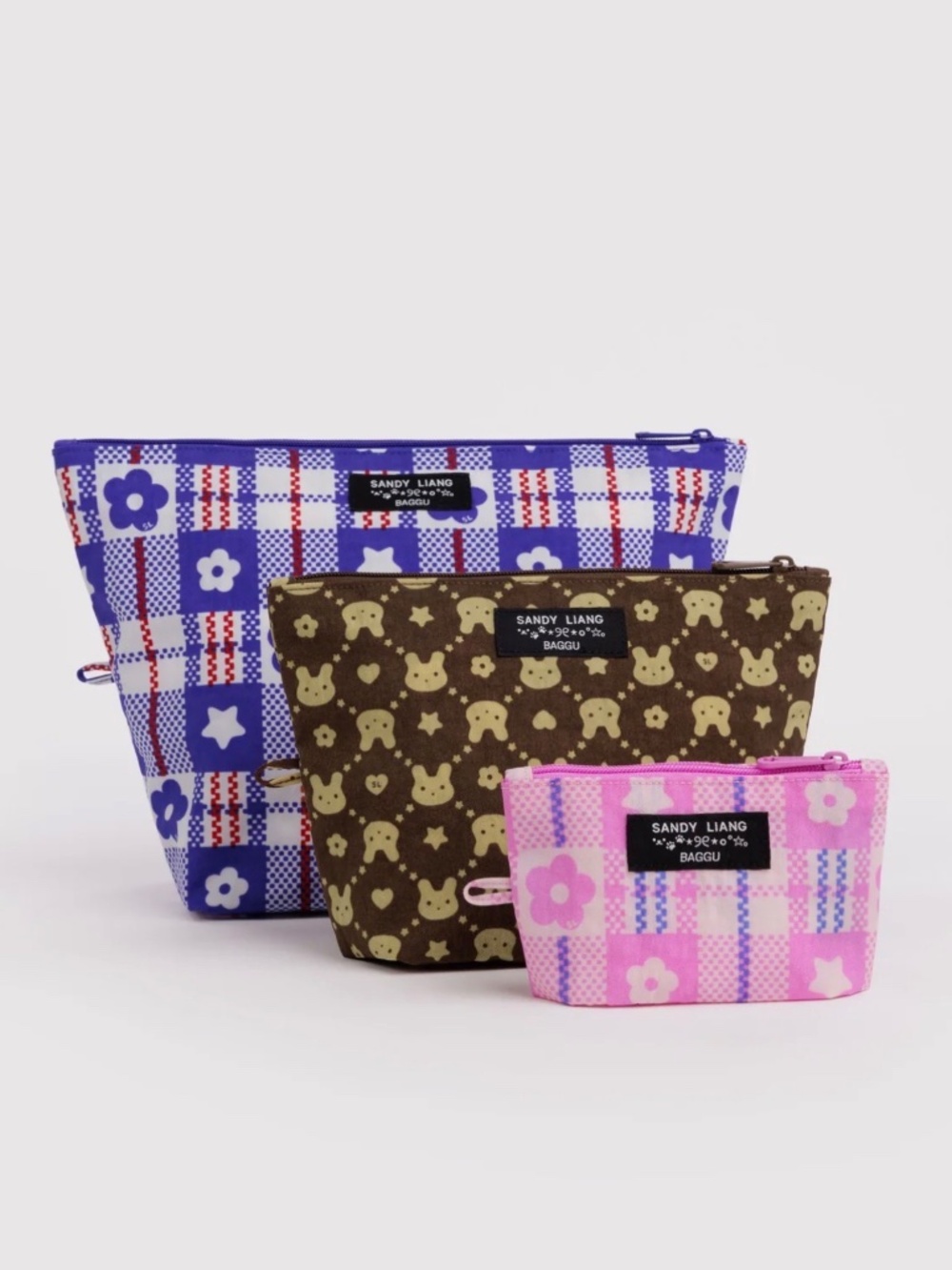 FULL SET Baggu x Sandy Liang Go Pouches *BRAND NEW* - Picture 3 of 3